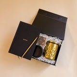 Elevated corporate thank you gift box with luxury desk accessories and cocktail-inspired gifts
