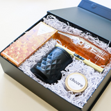 cheers gift box, champagne gift box, client appreciation gift box, real estate agent gift box, closing gift box, job promotion gift box, work anniversary, cheers, confete gifts and party boxes.