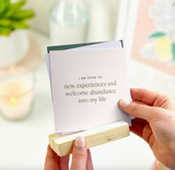 AIM Studio Co, "I Am" Affirmation Cards with Wooden Holder, Confete Party