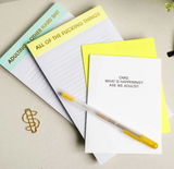 Chez Gagne, Adulting + Other Hard Shit Notepad, Confete Party