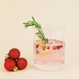 Chez Gagne, Let's Get Merry - Holiday Rocks Glass, Confete Party
