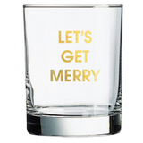 Chez Gagne, Let's Get Merry - Holiday Rocks Glass, Confete Party