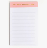 Chez Gagne, To Complete Before Happy Hour Notepad, Confete Party