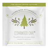 Flying Bird Botanicals, Cedarwood Chai, Herbal Tea, Confete Party