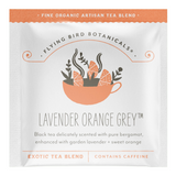 Flying Bird Botanicals, Lavender Orange Grey Tea, Confete Party