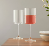 Joy + Jolt, Claire Crystal Stemmed White Wine Glasses, Confete Party