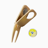 Close-up of Beaver Tail Golf Club Alfred cigar holder divot tool displaying its dual-purpose golf accessory design.