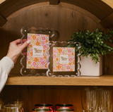 The Darling Effect, Square Scalloped Acrylic Frame, Clear, Confete Party