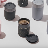 W&P, Reusable Ceramic Mug, Terrazzo Charcoal, Confete Party