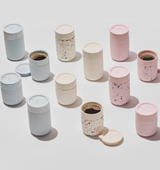 Reusable ceramic coffee mug from Porter, a stylish and eco-friendly gift for coffee lovers