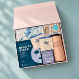 Encouragement gift box designed to help someone rest, reset and recharge with tea, skincare and chocolate.