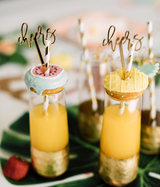 Gold Acrylic Cheers Stir Sticks