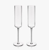 Viksi Laurel Champagne Flutes, lead free crystal, confete party box, wedding gift, engagement gift box - 1