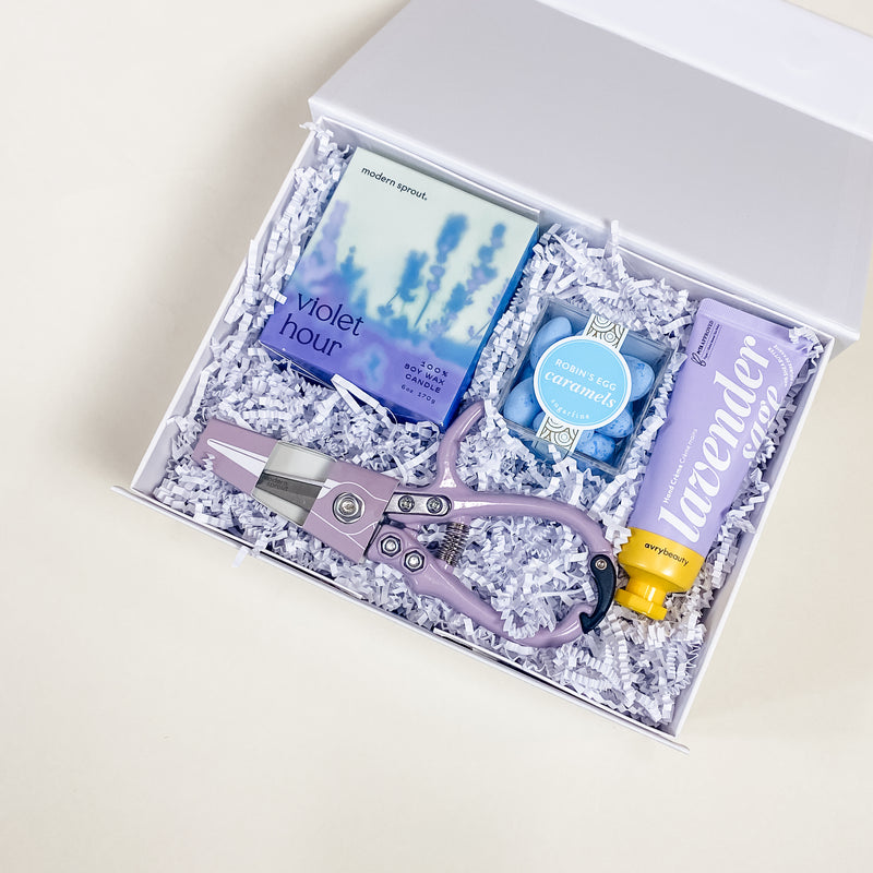 Bloom Garden Gift Box, Mother's Day Gift, Gardner, Plant Lady, Lavender Gifts, Confete Gifts