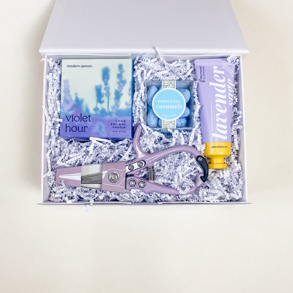 Bloom Garden Gift Box, Mother's Day Gift, Gardner, Plant Lady, Lavender Gifts, Confete Gifts