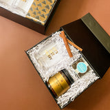 Holiday Cheer, Let's Get Merry, Cheers, Cinnamon Sugarfina, Dark Chocolate Sea Salt Caramel, Hot Buttered Rum, Cocktails, Confete Party