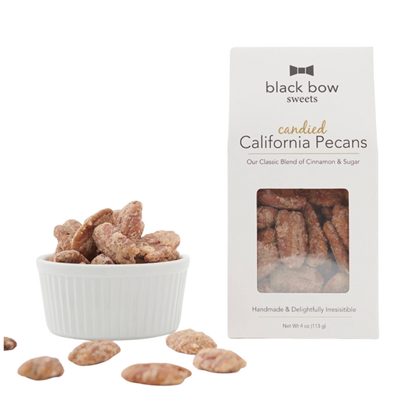 Black Bow Sweets, Candied California Pecan Gourmet Box, Gourmet Nuts, Confete Party 