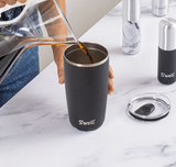 Black S’well stainless steel tumbler styled for gift box or premium barware gift set
