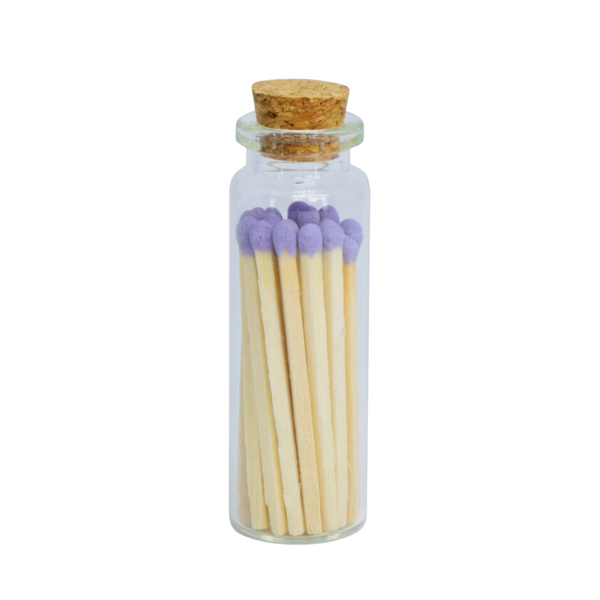 Chandler Studio, Small Match Bottles, Safety Matches in Jars - Purple, Confete Party, 