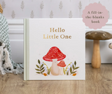 Hello Little One fill-in-the-blank baby keepsake memory book.