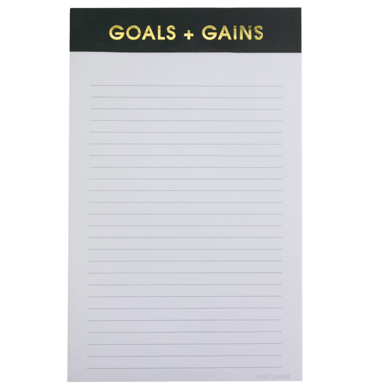 Goals + Gains Notepad