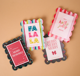 Mini peppermint striped acrylic photo frame magnet for displaying a favorite picture.