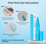 Close-up of Shining Knight Jewelry Ring Cleaner Pen with precision cleaning tip.