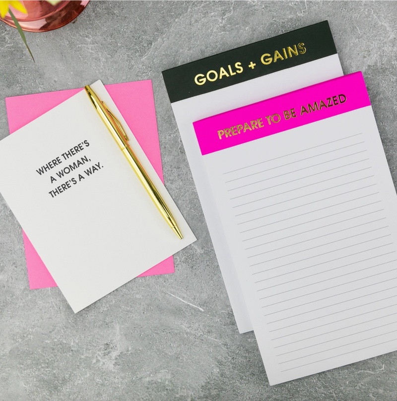 Goals + Gains Notepad