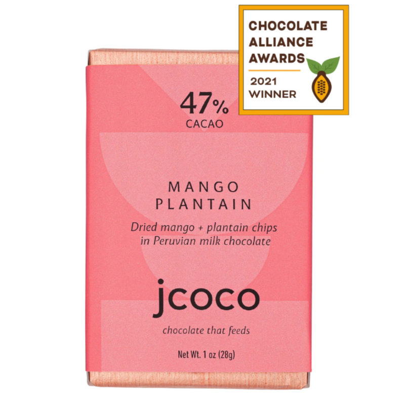 JCOCO Chocolate, Mango Plantain, Confete Party