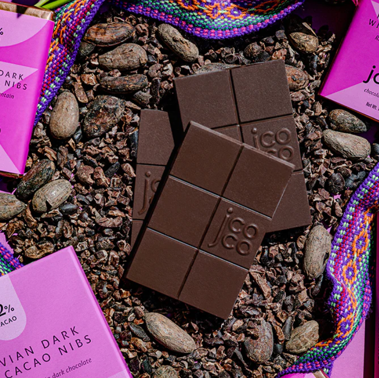JCOCO Chocolate, Peruvian Dark with Cacao Nibs, Confete Party