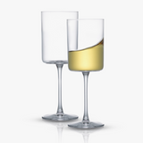 Joy + Jolt, Claire Crystal Stemmed White Wine Glasses, Confete Party