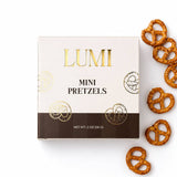 LUMI Mini Pretzels bite-sized crunchy snack.
