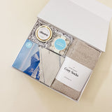 Apres Gift Box, self care, cozy socks, cheers, candle, sugarfina champagne bubbles, confete party