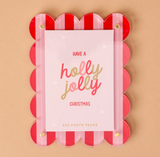 Peppermint stripes mini acrylic picture frame magnet by The Darling Effect.