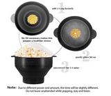 Silicone microwave popcorn bowl for making fresh popcorn at home