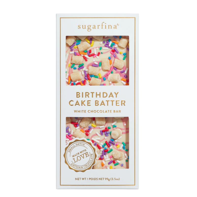 Sugarfina, Birthday Cake Batter White Chocolate Bar, Confete Party