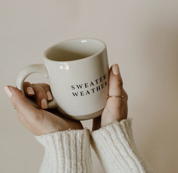 Sweet Water Decor, Sweater Weather Stoneware Coffee Mug, Confete Party