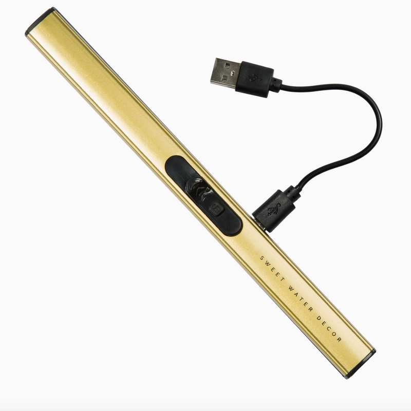 Sweet Water Decor, Rechargeable Electric Lighter, Gold, Confete Party