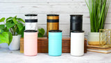 Teakwood Insulated Coffee Tumbler with Ceramic Lid for coffee on the go