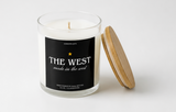 Hand-poured West Candle by Confete Gifts featuring a stylish design suitable for home décor and gifting.