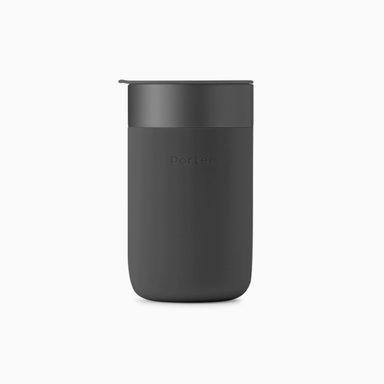 W&P, Porter Ceramic Reusable Mug, Charcoal, Confete Party