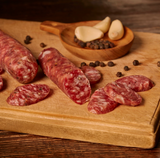 Packaged Salt & Twine Classic Bistro salami for gifting or entertaining.