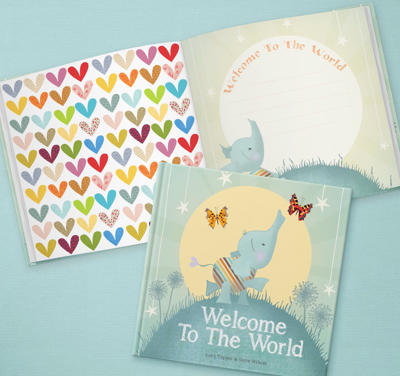 Welcome to the World keepsake baby book – a heartfelt gift with space for a personal message.
