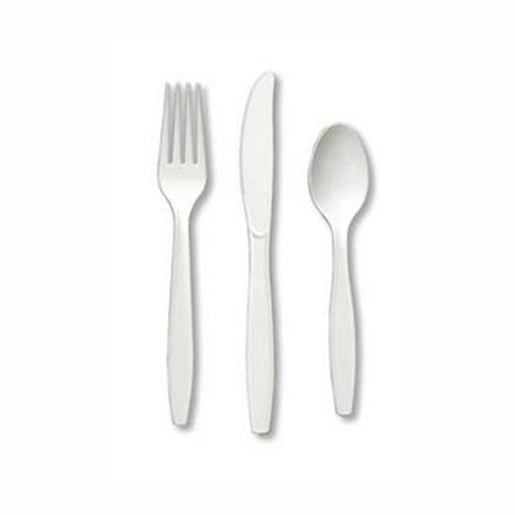 Premium White Plastic Cutlery