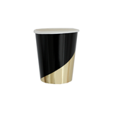 Noir Black Colorblock Cups