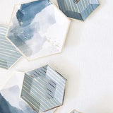 Malibu - Blue Striped Small Paper Plates