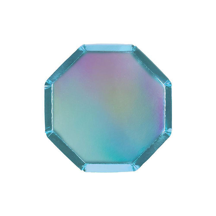 Holographic Blue Small Plates