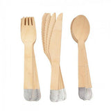 Silver Wooden Cutlery