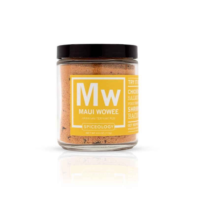 Spiceology MAUI WOWEE-  Made with real pineapple, brown sugar, tamari soy granules, black sesame seeds, Asian spices, and chiles...this is one of the best blends Spiceology has ever created. 