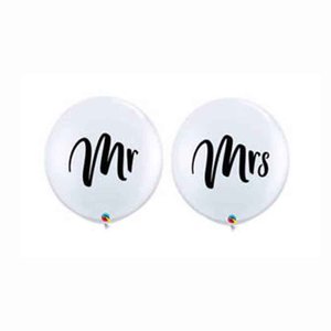Jumbo Mr. and Mrs. Wedding Balloons